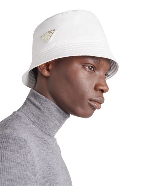 prada nylon bucket hat white|prada bucket hat dupe.